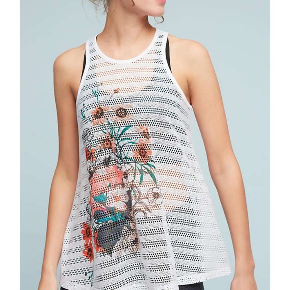 Anthro Pure+Good Cascading Florals Tank